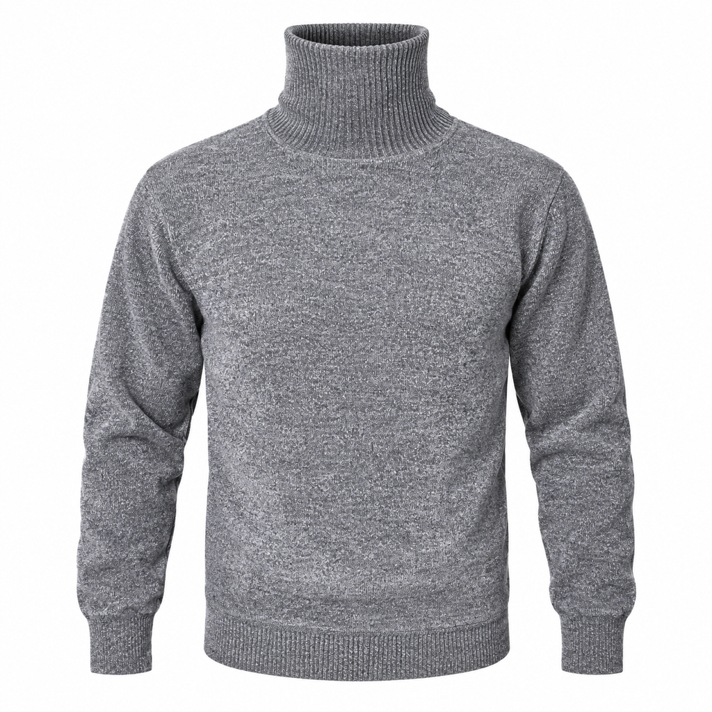 GREY TURTLENECK SWEATER