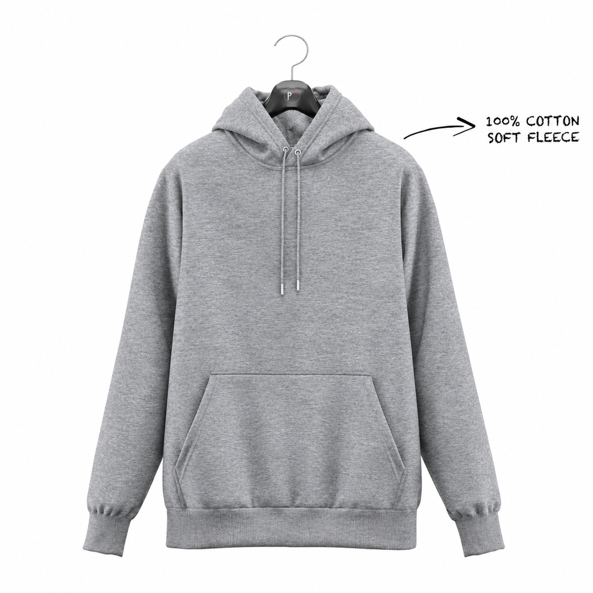BASIC - HEATHER GREY ULTRA FLEECE HOODIE