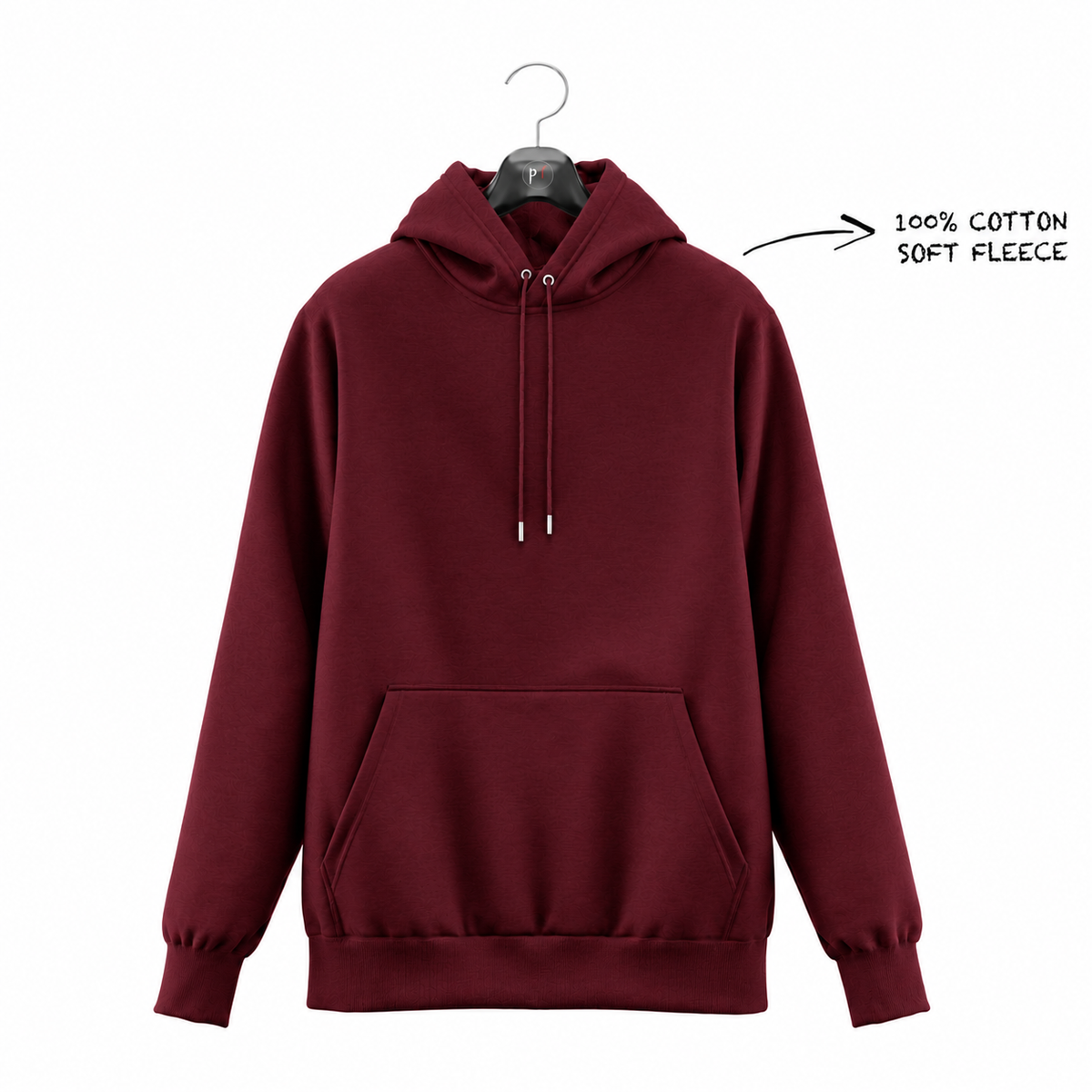 BASIC - MAROON ULTRA FLEECE HOODIE